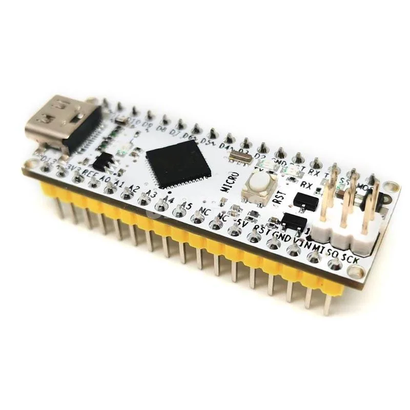 White Color Pro Micro Development Board for Arduino IDE Programming 3 White PCB Arduino Pro Micro