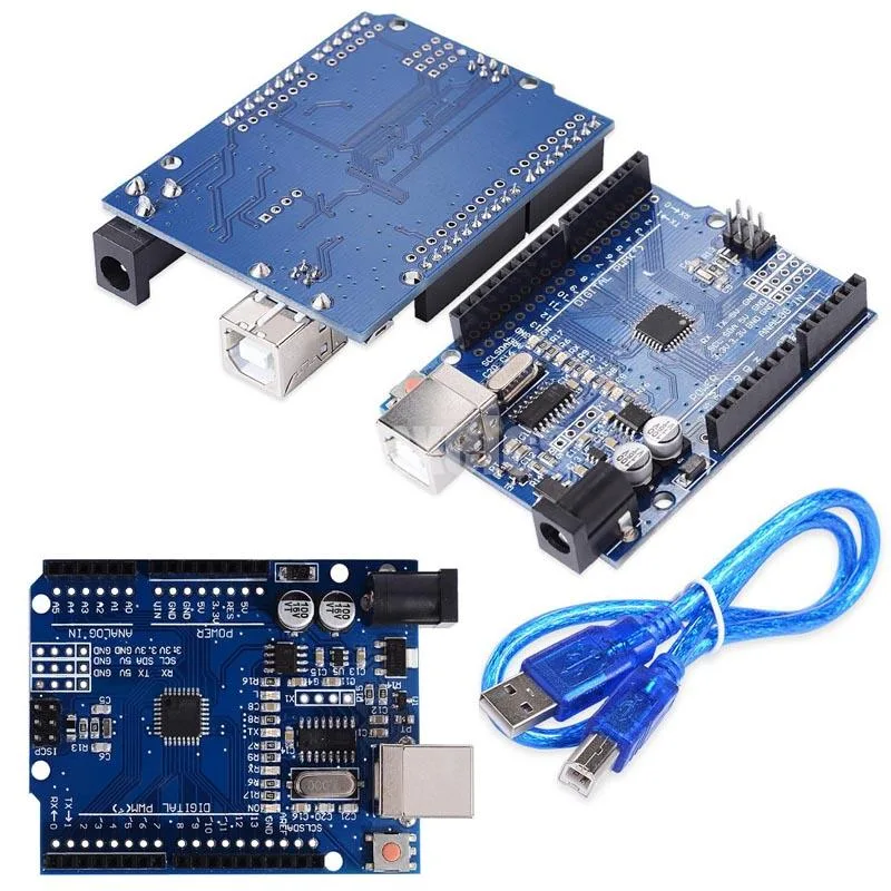Cmxelcs Development Board for Arduino Uno White PCB Color 2 SMD Atmega328 development board
