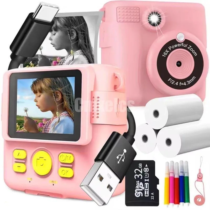 Cmxelcs Kids Camera Instant Prints