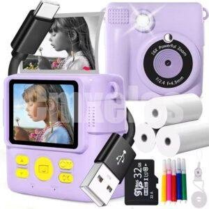 Purple kids camera toys