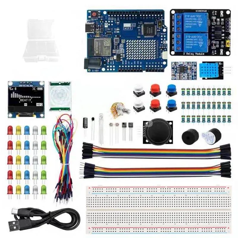 Arduino Starter Kits Supplier 10 New Design Wifi Development Board for Arduino Uno R4 Starter Kits