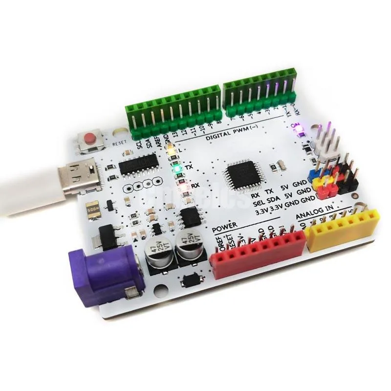 Cmxelcs Development Board for Arduino Uno White PCB Color 1 white development board for arduino uno r3