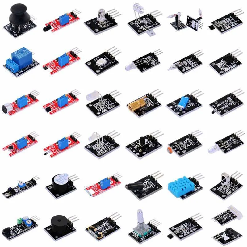 Free Shipping! 37 in 1 Sensor Module Kits for Arduino 1 Cmxelcs 37 in 1 sensor module kits for ESP32 development board