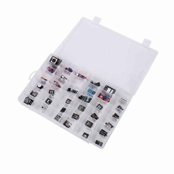 Plastic box of 37 in 1 sensor module kits