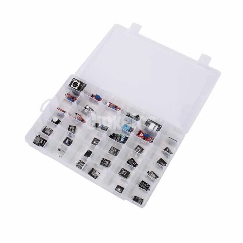 Free Shipping! 37 in 1 Sensor Module Kits for Arduino 2 Plastic box of 37 in 1 sensor module kits