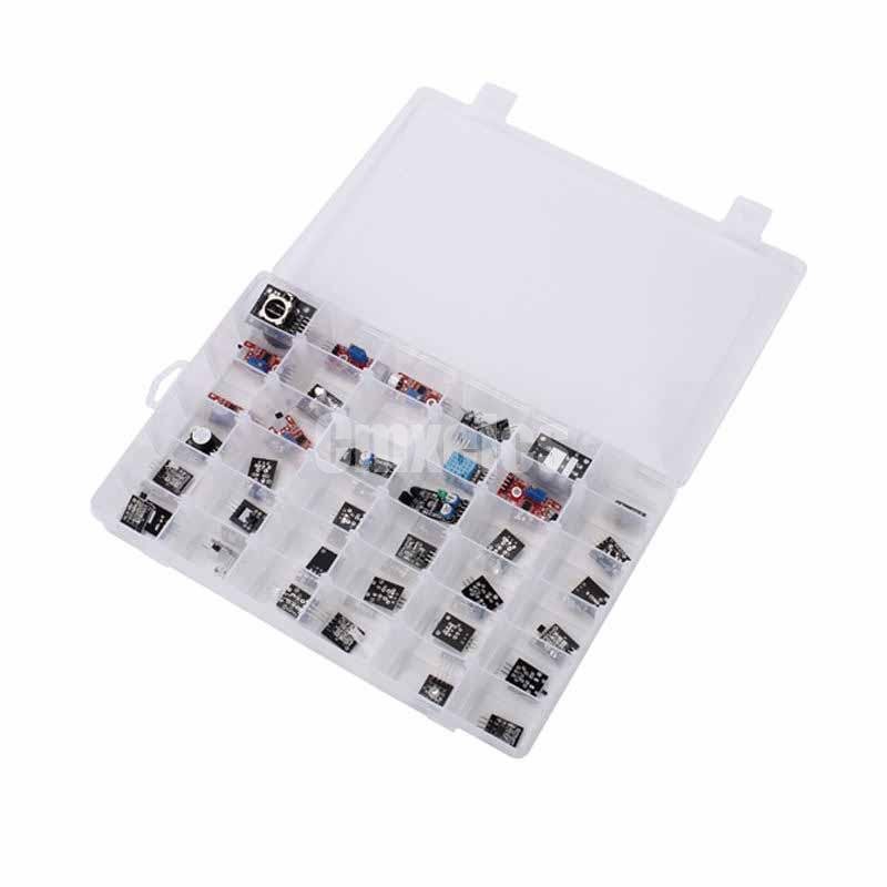 Plastic box of 37 in 1 sensor module kits