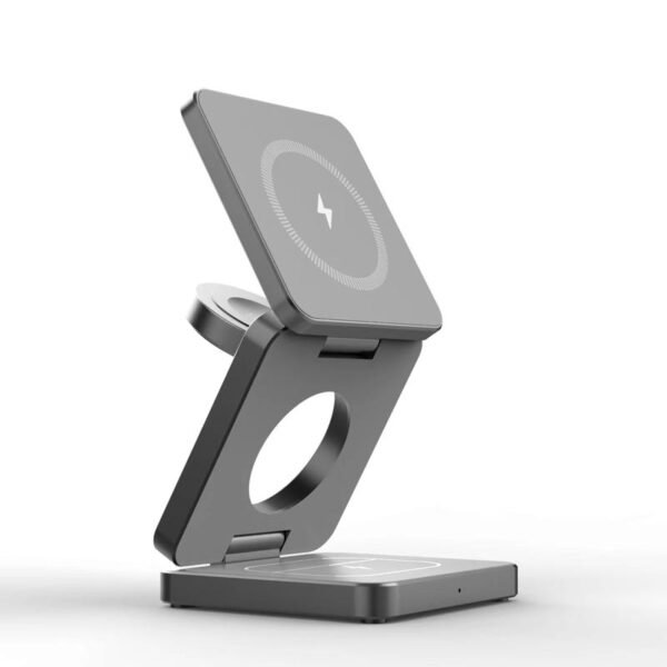 gray color aluminum alloy wireless phone charger