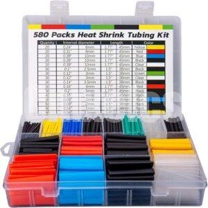580 Pieces Pack Heat Shrink Tubing Kit