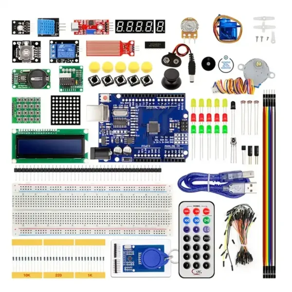Students learning use starter kit robotica arduino uno r3 development board