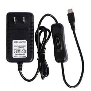 USB-C Wired 5V 3A Power Adapter for Raspberry Pi 4B