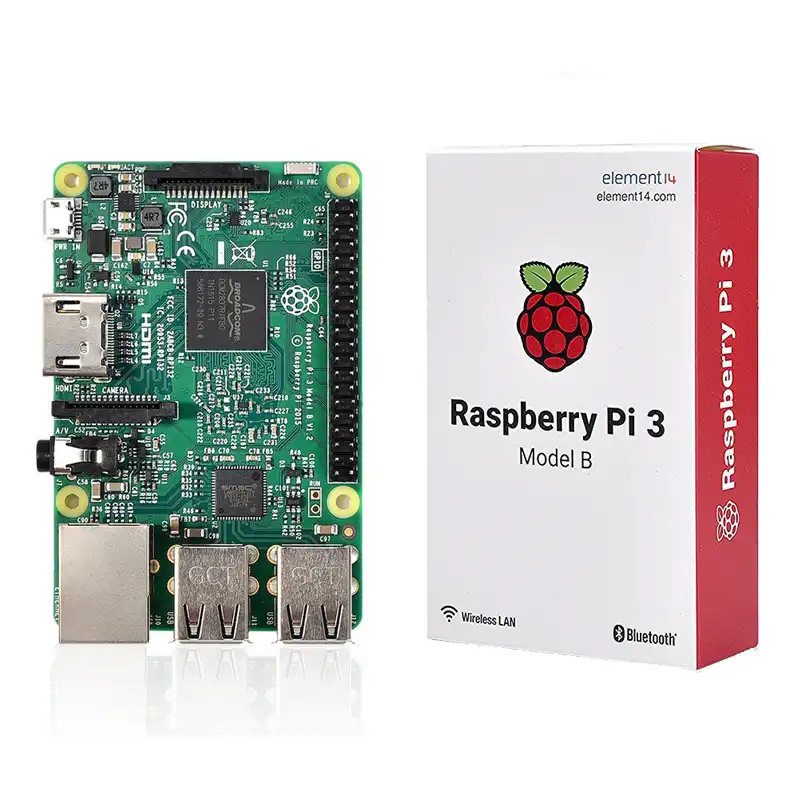 Front side of rpi 3 b development board