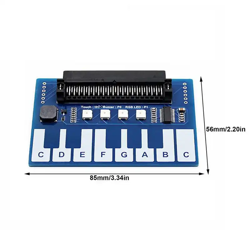 size of Micro Bit V2 Piano Key Board STEM Education