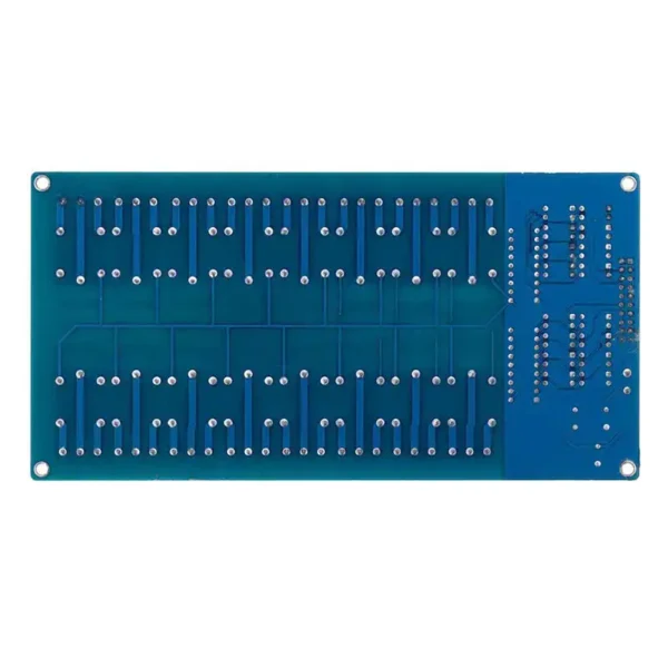 back side of 16 channel relay card module