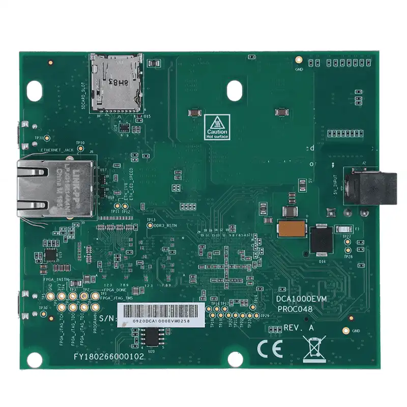 Back side of DCA1000EVM Dev Board