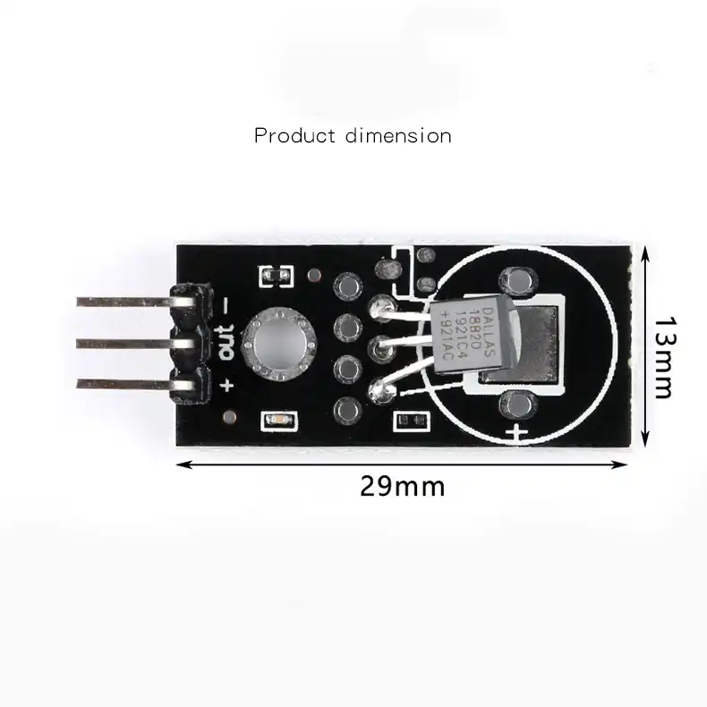 PCB Size of Cmxelcs DS18B20 Temperature Sensor Module