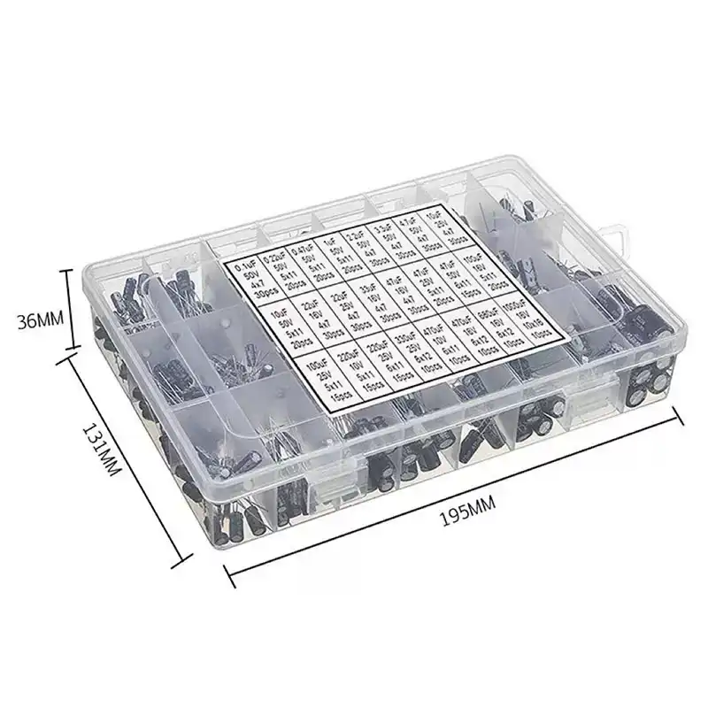 Gross size of Cmxelcs 0.1-1000uf Electrolytic Capacitor Kit Supplier