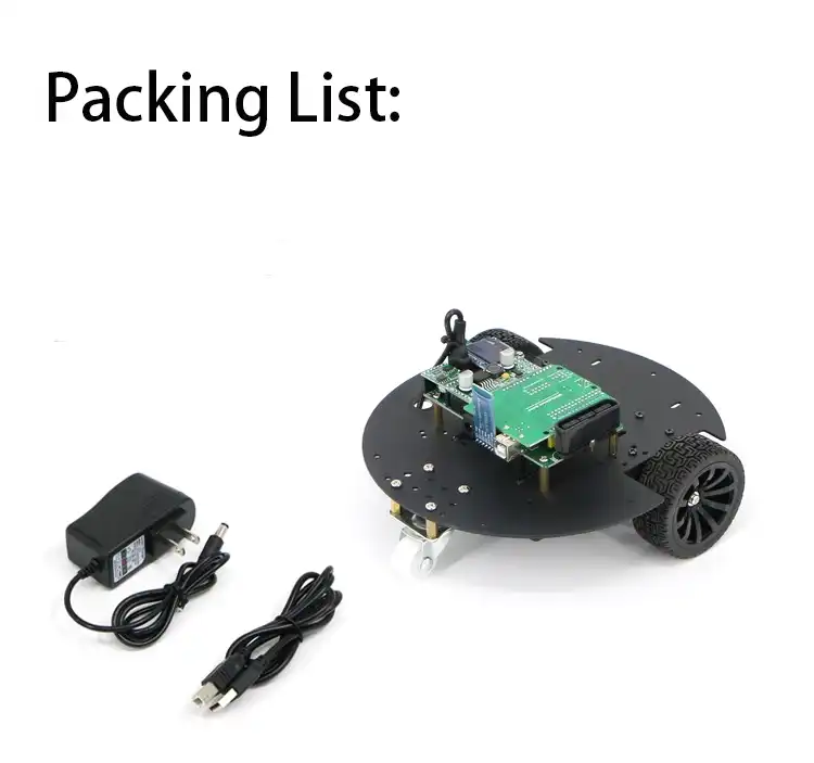 Packing List of 2 Wheel Arduino Robot Kits for adults