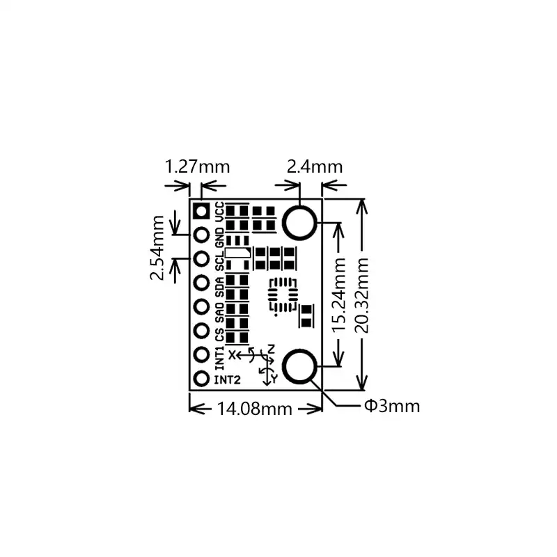 PCB Size of BMI270 Sensor Module Wholesale