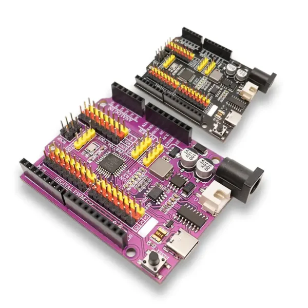 Cmxelcs Purple Black Color MCU Board for Arduino Uno Improved Version