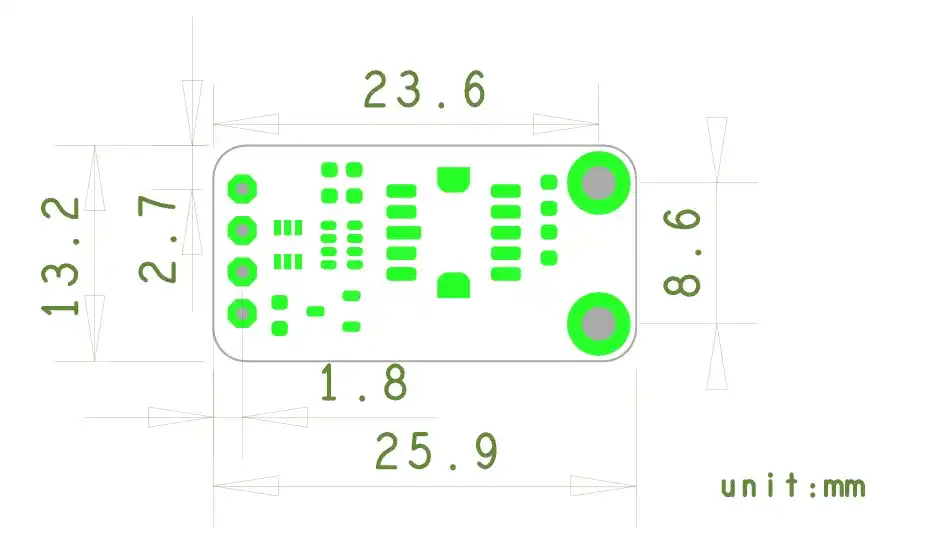 Cmxelcs FS3000-1005 1015 Airflow Sensor Velocity Monitoring Module 10 PCB Size of Airflow sensor module